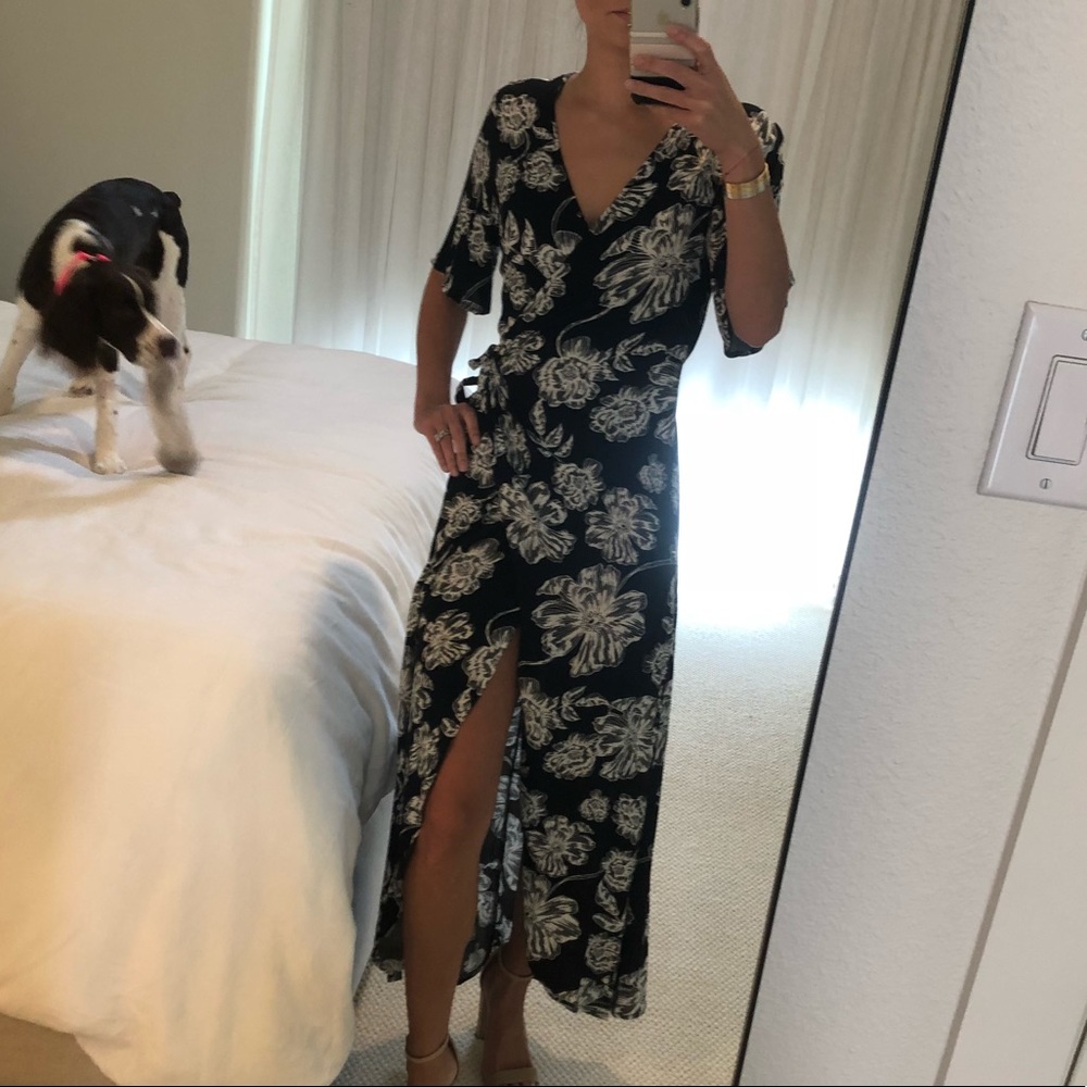 Floral wrap dress
